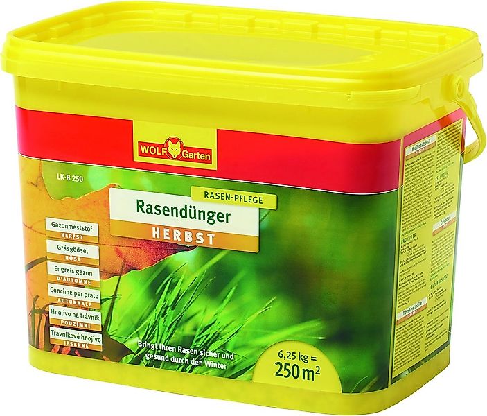 WOLF Rasendünger Rasen-Herbst-Dünger LK-B 250, 3733797, Rot, 1-St. günstig online kaufen