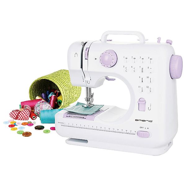 Emerio Nähmaschine SEW-121820 weiß lila Kunststoff B/H/T: ca. 27,5x26x12,1 günstig online kaufen