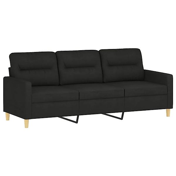 vidaXL 3-Sitzer-Sofa Schwarz 180 cm Stoff 359247 günstig online kaufen
