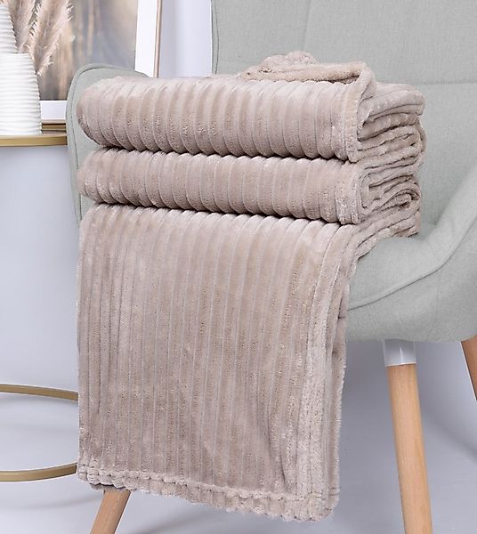 Wohndecke Betz Wohndecke BARI Kuscheldecke Flauschig Cord-Flanell XXL 150x2 günstig online kaufen