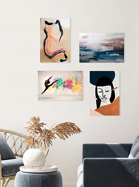 queence Acrylglasbild "Kunstwerk", Abstrakt-Kunst-Gebäude-Graffiti, Fine Ar günstig online kaufen