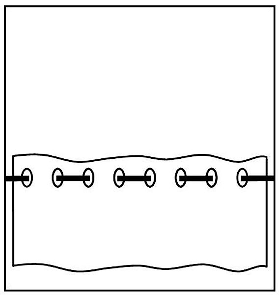 Stickereien Plauen Türvorhang Türstores Landschaft (1 St), Durchzuglöcher, günstig online kaufen