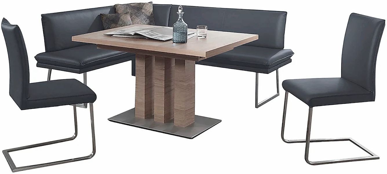 K+W Komfort & Wohnen Essgruppe "Santos III" 4 Stk. tlg. gepolsterte Eckbank günstig online kaufen