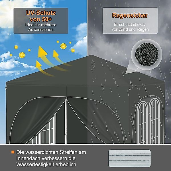 Woltu Pavillon, mit 4 Seitenteilen, 2x2 günstig online kaufen