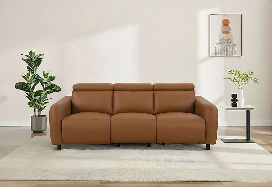 OTTO home 3-Sitzer "SKAANE Lederoptik, 229 cm, manuelle-u. elektrische Rela günstig online kaufen