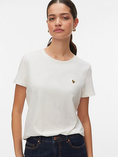 Vero Moda Kurzarmshirt VMVIVA S/S O-NECK T-SHIRT JRS BTQ GA günstig online kaufen