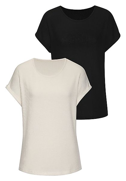 Vivance Kurzarmshirt "aus weicher Piqué-Qualität", (2er-Pack) günstig online kaufen