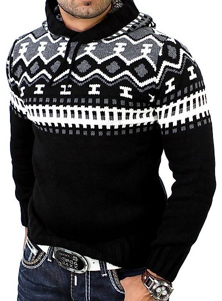 Reslad Strickpullover Reslad Herren Grobstrick Pullover Norweger Winter Kap günstig online kaufen