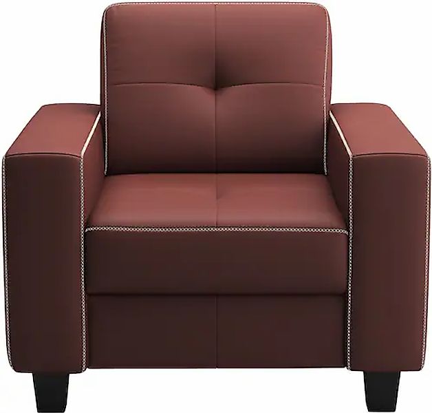 PLACES OF STYLE Sessel »Varese« Kreuznaht in beige günstig online kaufen