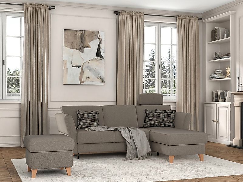 sit&more Ecksofa "Visby L-Form" wahlweise mit Bettfunktion und Bettkasten, günstig online kaufen