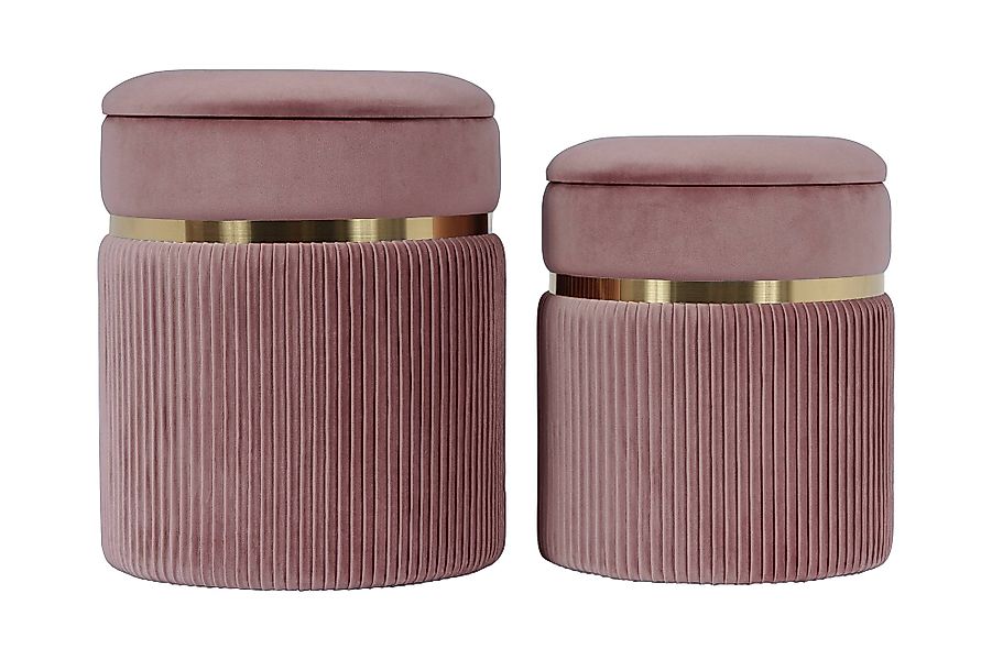 Hearthome & Living | Set mit 2 Poufs Zora günstig online kaufen
