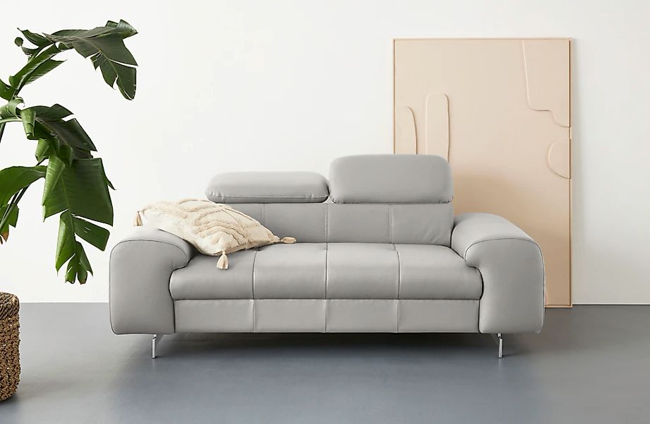 COTTA 2-Sitzer "Chef", Big-Sofa mit Kopfteilverstellung, edle Metallkufen günstig online kaufen