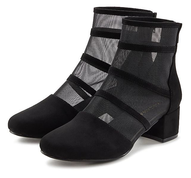 LASCANA Ankle Boots, Stiefel Stiefelette mit modischen Mesh-Einsätzen und B günstig online kaufen