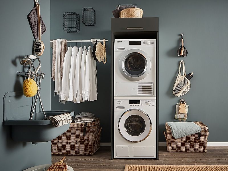 freiraum Waschmaschinenumbauschrank LAUNDREEZY in anthrazit - 67,5x200x67,5 günstig online kaufen