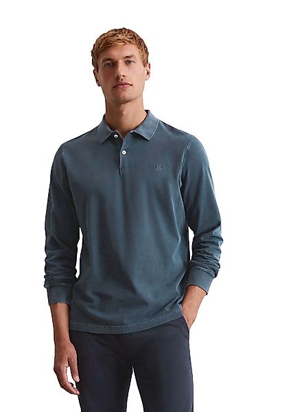 Marc OPolo Langarm-Poloshirt im Washed-Look günstig online kaufen
