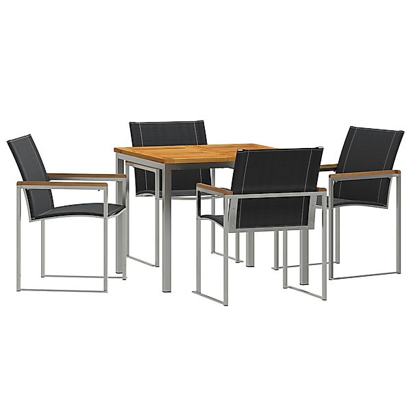 vidaXL 5-Teiliges Garten Essgruppe aus Massivem Holz Akazie 3334814 günstig online kaufen