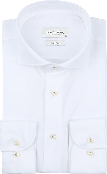Profuomo Twill Hemd Extra Long Sleeves Weiß   - Größe 40 günstig online kaufen