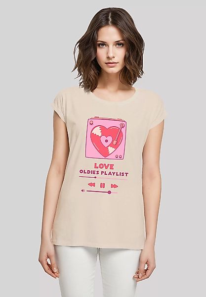 F4NT4STIC T-Shirt "Love Oldies Playlist Valentinstag", Premium Qualität günstig online kaufen