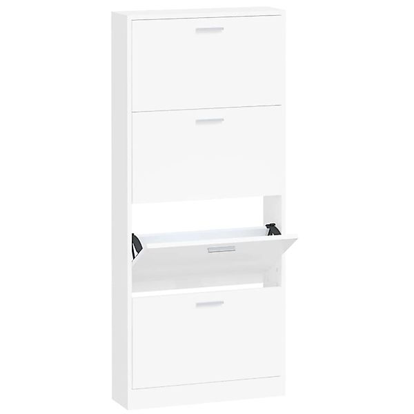 vidaXL Schuhschrank Weiß 59x17x150 cm Holzwerkstoff 342518 günstig online kaufen