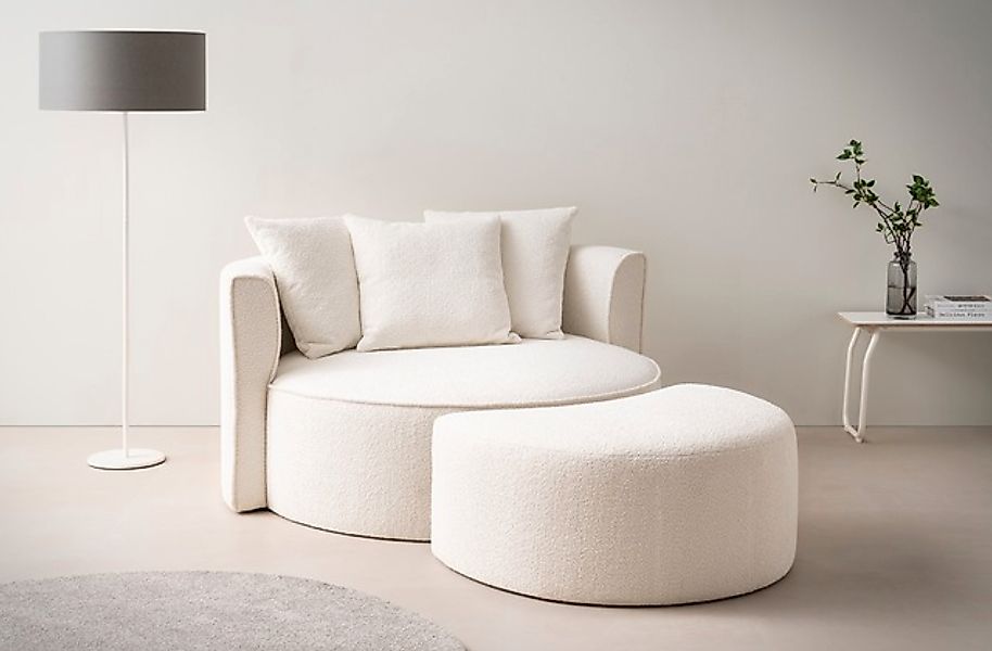 LeGer Home by Lena Gercke XXL-Sessel »ISALIE, Rundsessel mit Hocker, Lesese günstig online kaufen