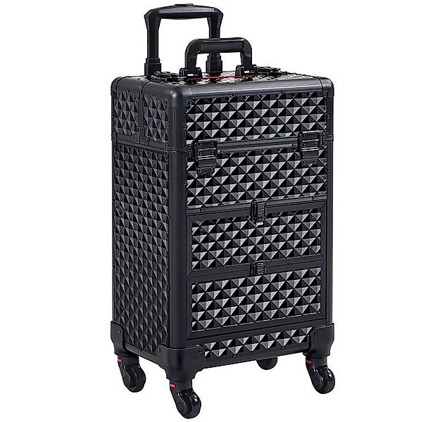 Yaheetech Kosmetikkoffer, 3-in-1 Schminkkoffer mit 2 Schubladen, mit 360° d günstig online kaufen