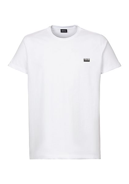 BOSS T-Shirt Rundhals, Jersey, kleines Logo, günstig online kaufen
