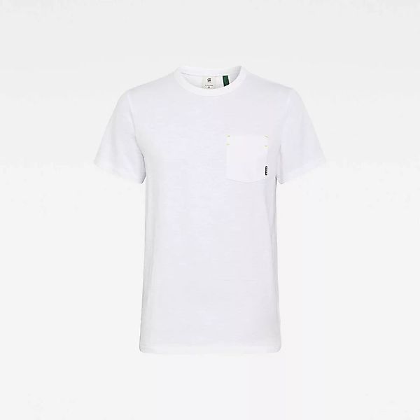 G-star Contrast Mercerized Pocket Kurzarm T-shirt 2XS White günstig online kaufen