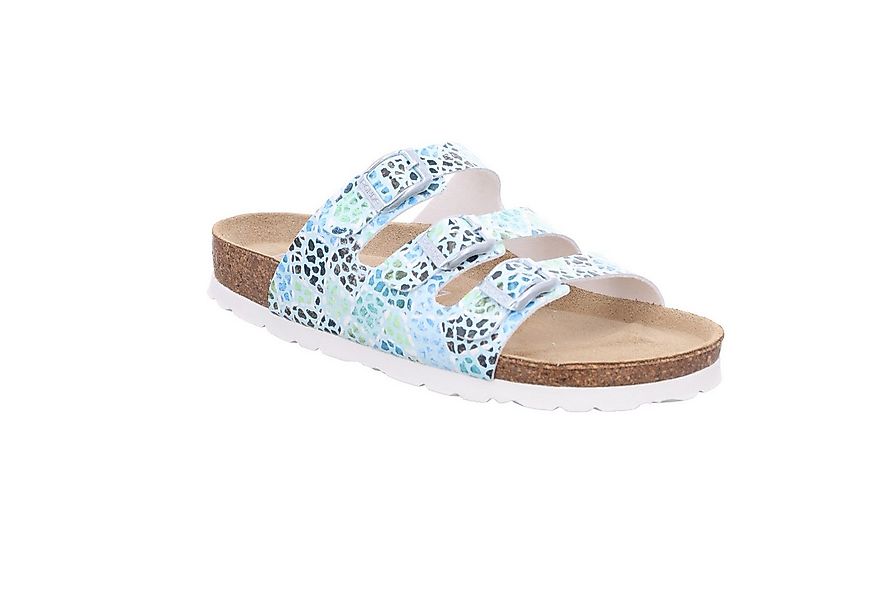 Rohde Alba Pantolette Sommerschuh, Schlappen, Hausschuh mit buntem Druck, G günstig online kaufen