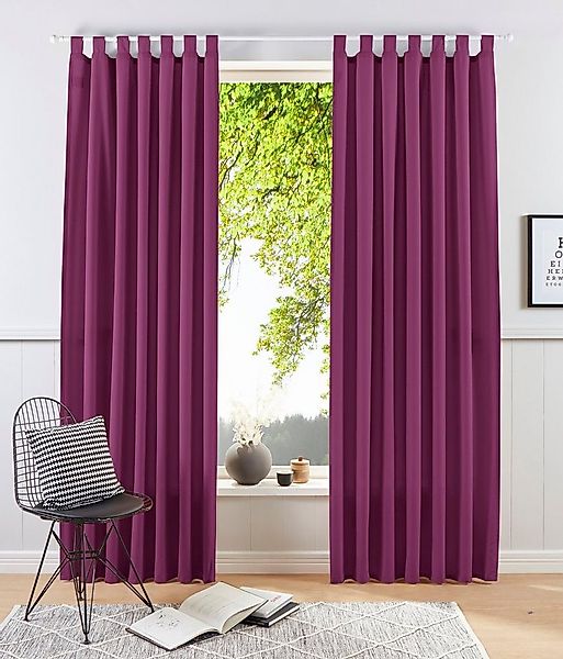 my home Vorhang Raja (2 St), Schlaufen, blickdicht, Polyester, 2er-Set, Bes günstig online kaufen