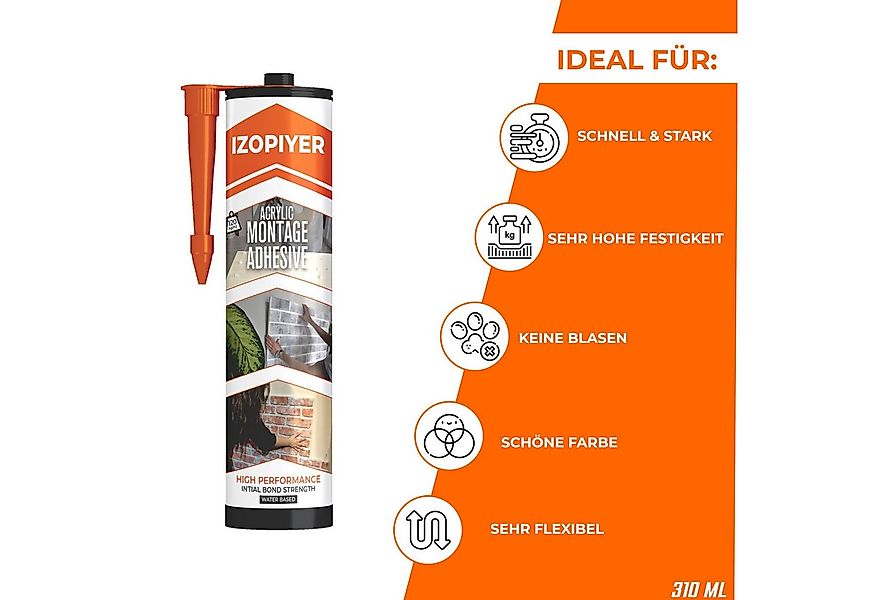IZODEKOR Montagekleber IZODEKOR Montagekleber – Acryl-Dichtstoff für Wandpa günstig online kaufen