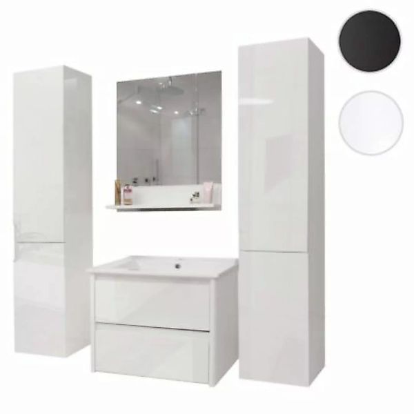 HWC Mendler Badezimmerset mit Waschtisch, Wandpiegel und 2x Hängeschrank we günstig online kaufen