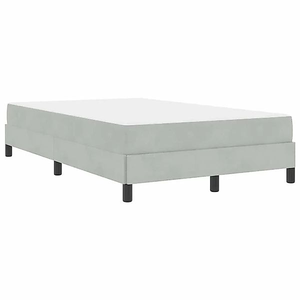 vidaXL Boxspringbett mit Matratze Hellgrau 120 x 200 cm Stoff 3398683 günstig online kaufen