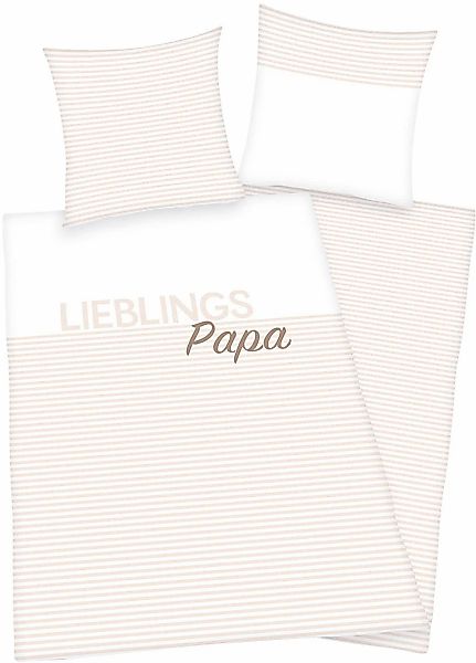 Herding Young Collection Wendebettwäsche "Lieblingspapa" 2 Stk. günstig online kaufen