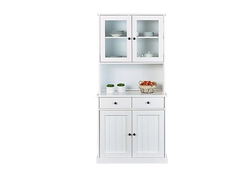 Inter Link Buffet Westerland 55.1 Breite 90 cm, Kiefer Massivholz, weiß lac günstig online kaufen