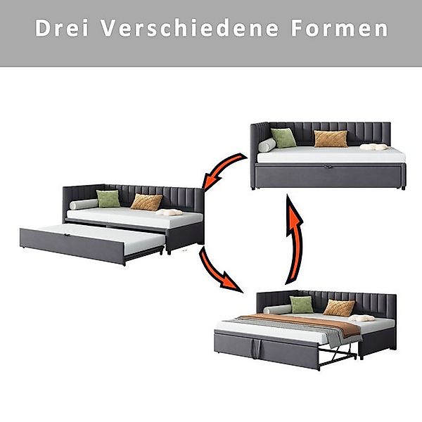 STILVORA Schlafsofa 90/180×200 Schlafsofa mit obere Matratze,Polsterbett mi günstig online kaufen