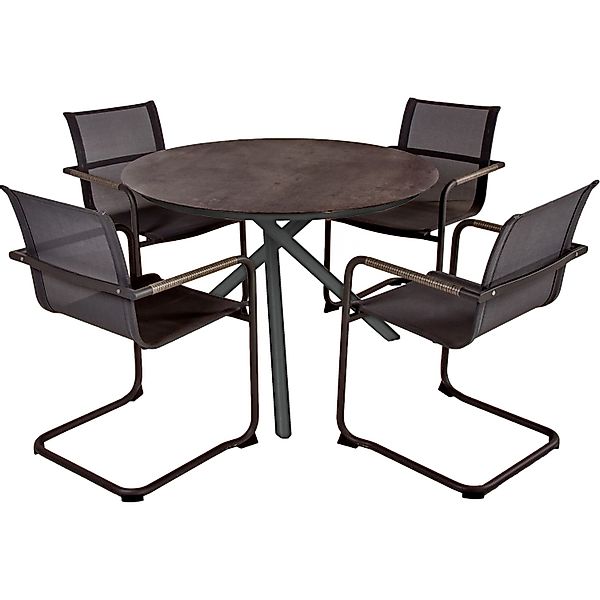 Garden Pleasure Gartenmöbel-Set 08 Sophia 5-teilig Anthrazit günstig online kaufen
