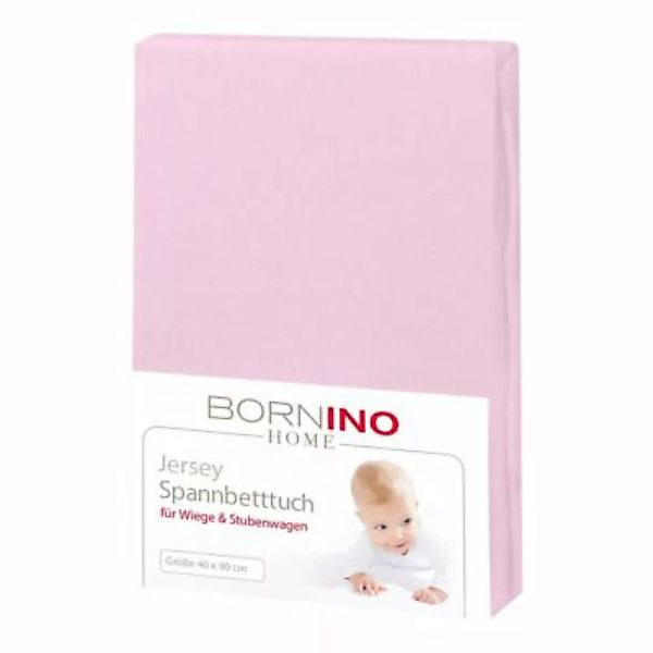 bornino Jersey-Spannbetttuch 40x90 cm rosa Gr. one size günstig online kaufen