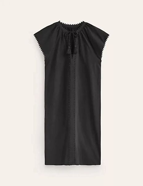Millie Pom Cotton Dress Damen Boden, Schwarz günstig online kaufen