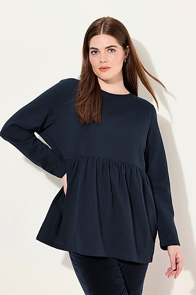 Ulla Popken Sweatshirt Sweatshirt A-Linie Rundhals günstig online kaufen