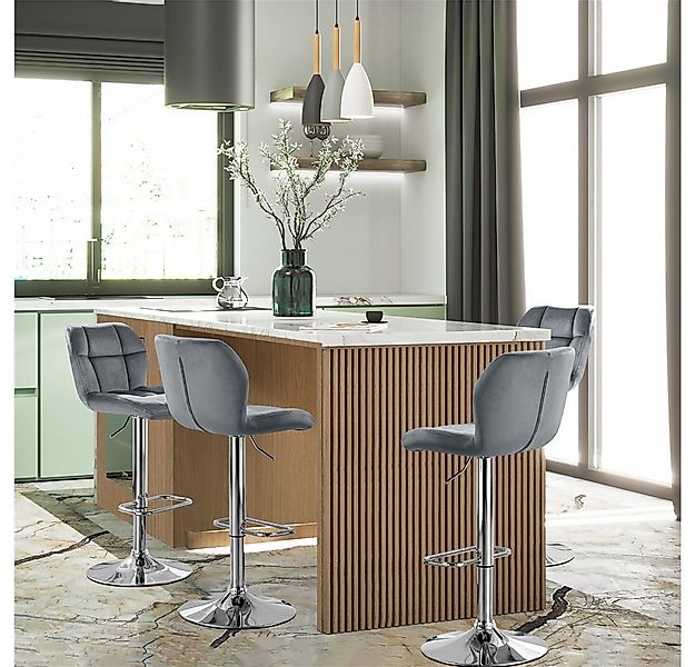 Yaheetech Barhocker 360° Drehbare Hocker mit Fußstütze (4 St), 1/2/4/6er-Se günstig online kaufen