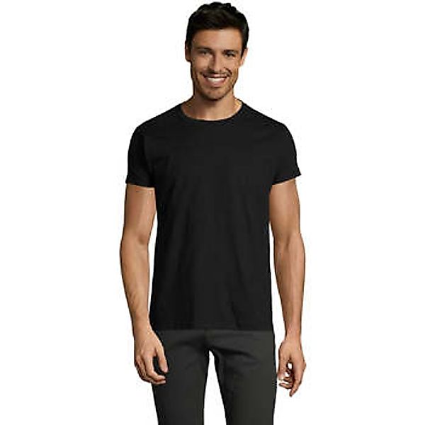 Sols  T-Shirt Camiseta IMPERIAL FIT color Negro-100% algodón semi-peinado günstig online kaufen