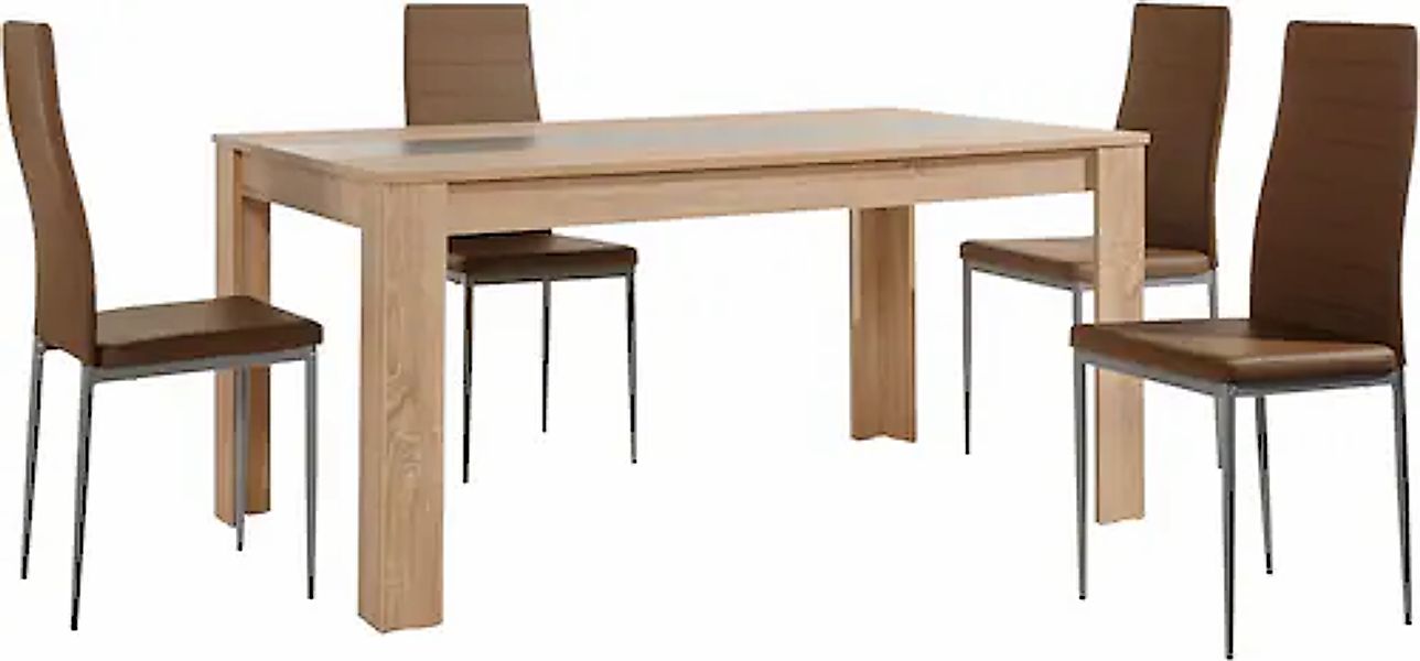 Home affaire Essgruppe »Pluto« Set, 5 Stk. tlg. moderne Tischgruppe, Tisch, günstig online kaufen