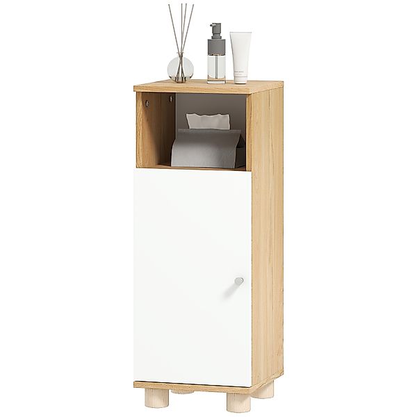 HOMCOM Badezimmerschrank Platzsparend mit 2 Regalen und offenem Fach, Badez günstig online kaufen