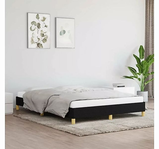 furnicato Bett Bettgestell Schwarz 160x200 cm Stoff günstig online kaufen