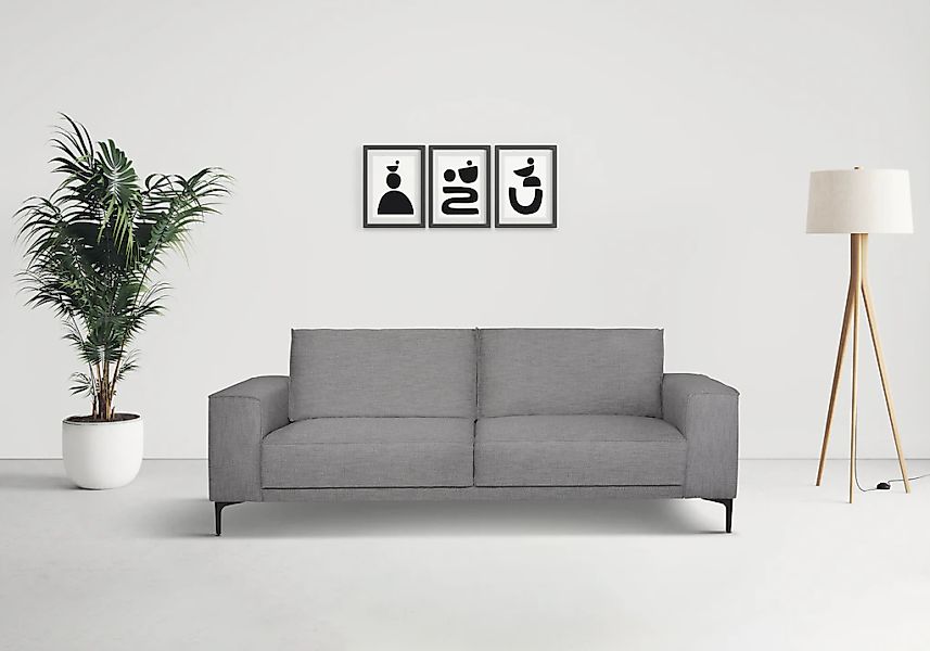 Places of Style 3-Sitzer "3er Sofa Oland, Struktur, Flachgewebe, Luxus-Micr günstig online kaufen