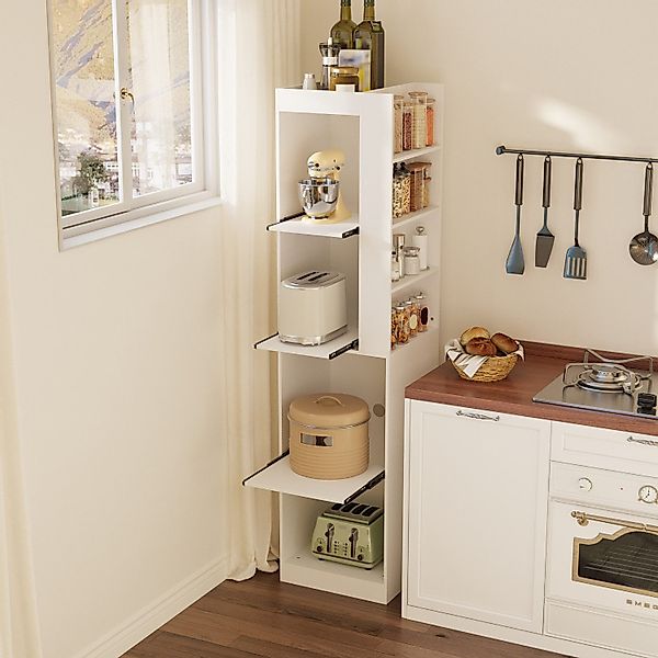 FUFU&GAGA Küchenregal Küchenhochschrank für Elektrogeräte, weiß günstig online kaufen