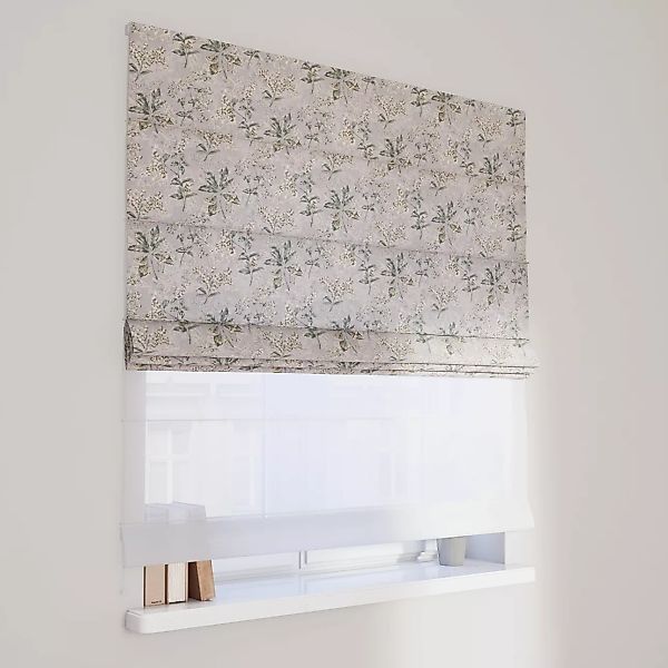 Dekoria Doppelraffrollo Duo, beige-olivgrün-grau, 110 x 150 cm günstig online kaufen