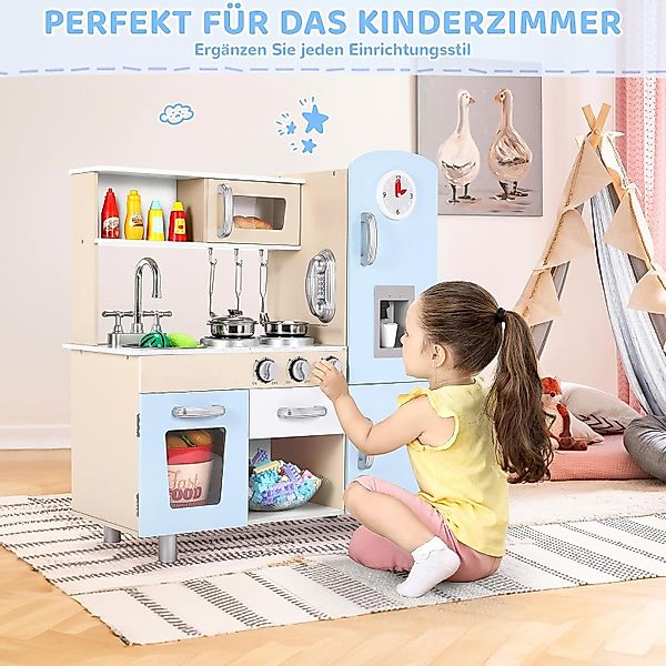 TLGREEN Spielküche Kinderküche XXL-Holzküche mit Sound günstig online kaufen