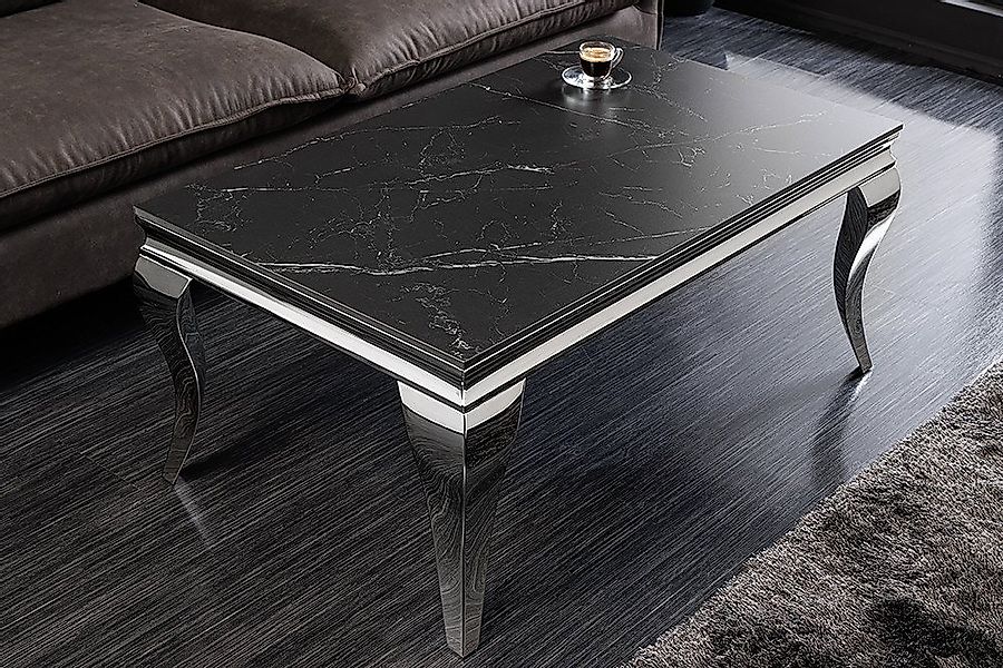 riess-ambiente Couchtisch MODERN BAROCK 100cm schwarz / silber (Einzelartik günstig online kaufen