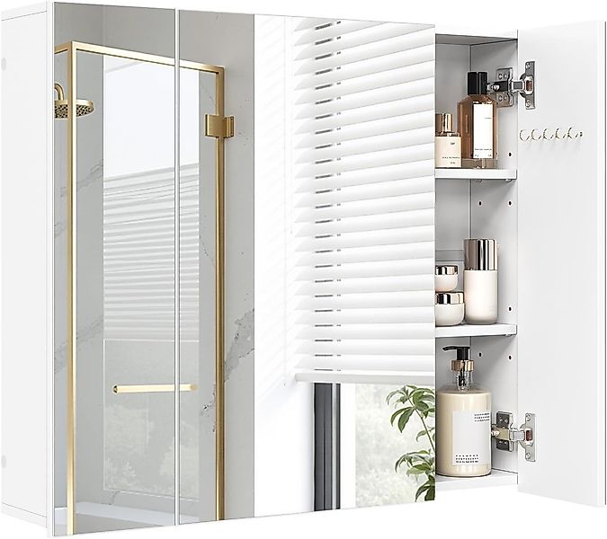 EUGAD Spiegelschrank (1-St) mit 3 Türen mit verstellbaren Einlegeböden und günstig online kaufen